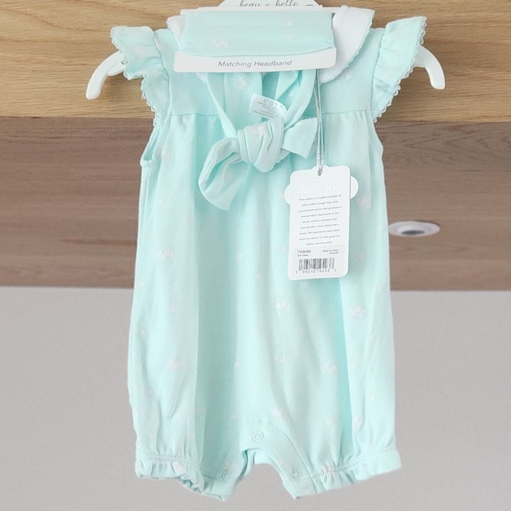 Très Beau et Belle Mint Romper Set